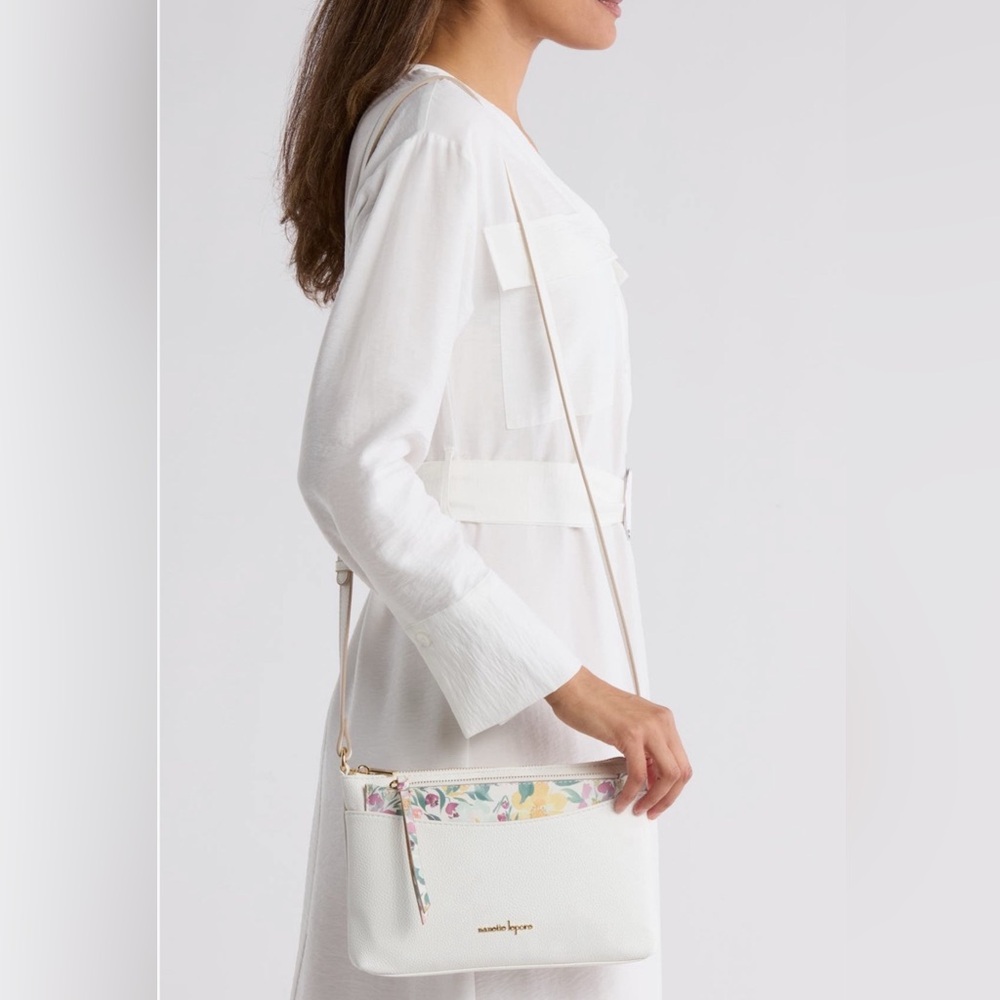 Nanette Lepore Ayanna White Crossbody Bag and Pouch NWT - Picture 2 of 8